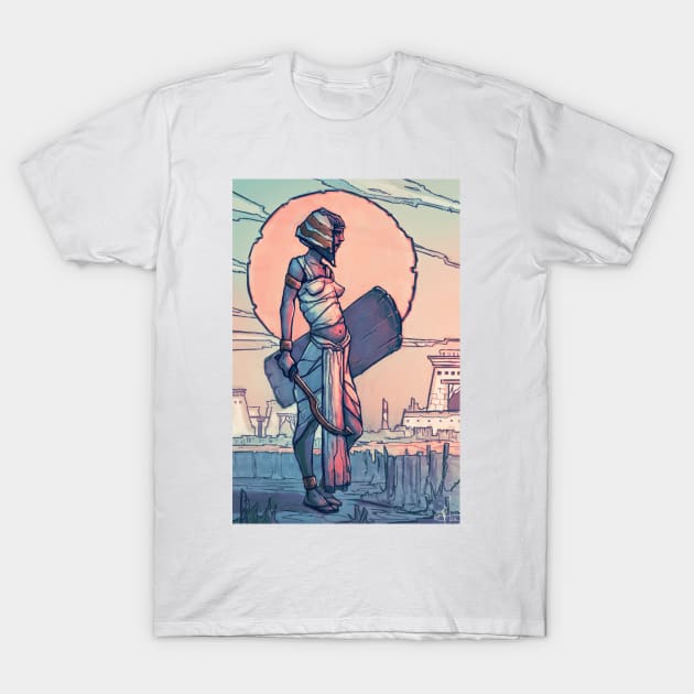 Egyptian Warrior with Khopesh T-Shirt by dlikt